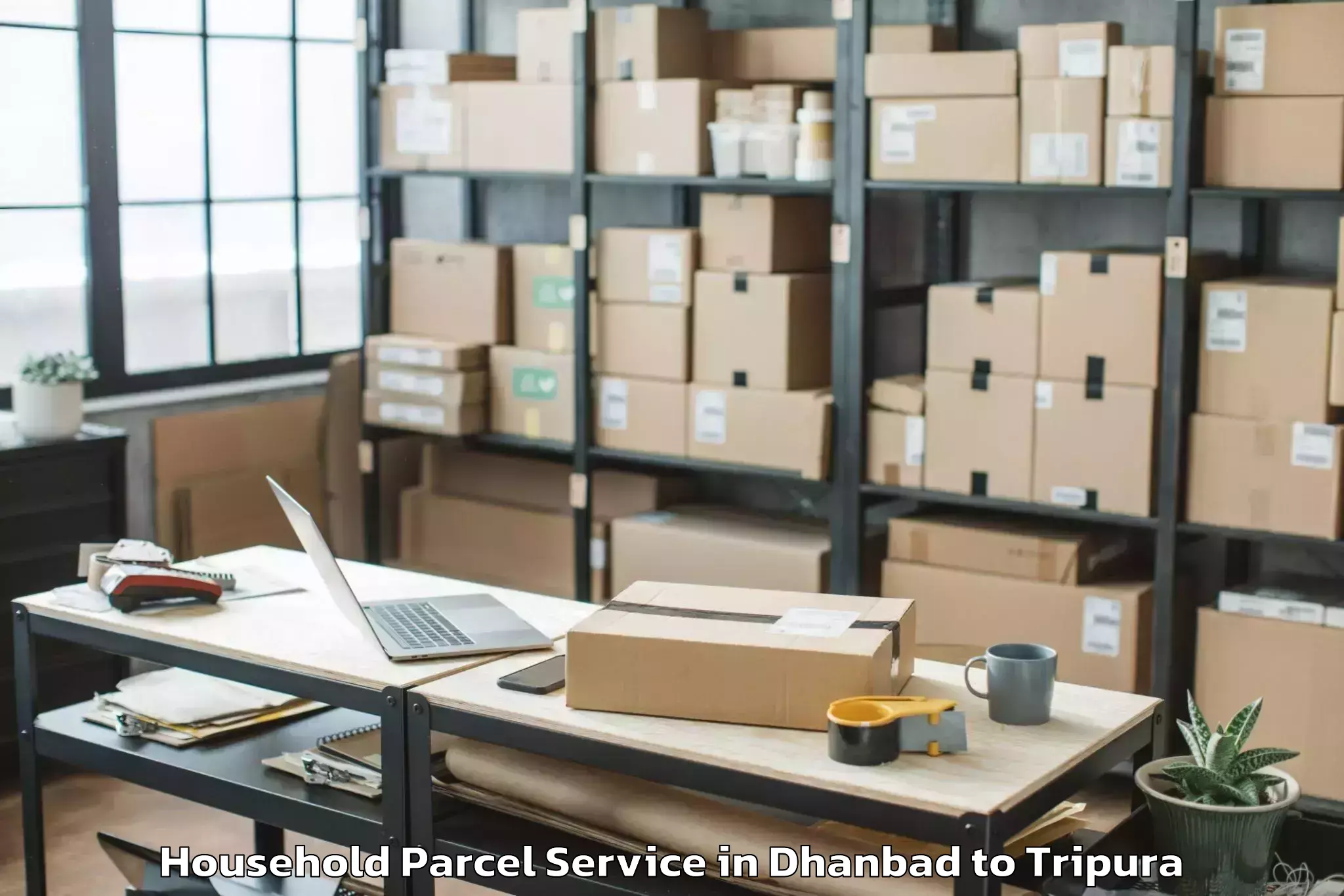 Hassle-Free Dhanbad to Bishalgarh Household Parcel